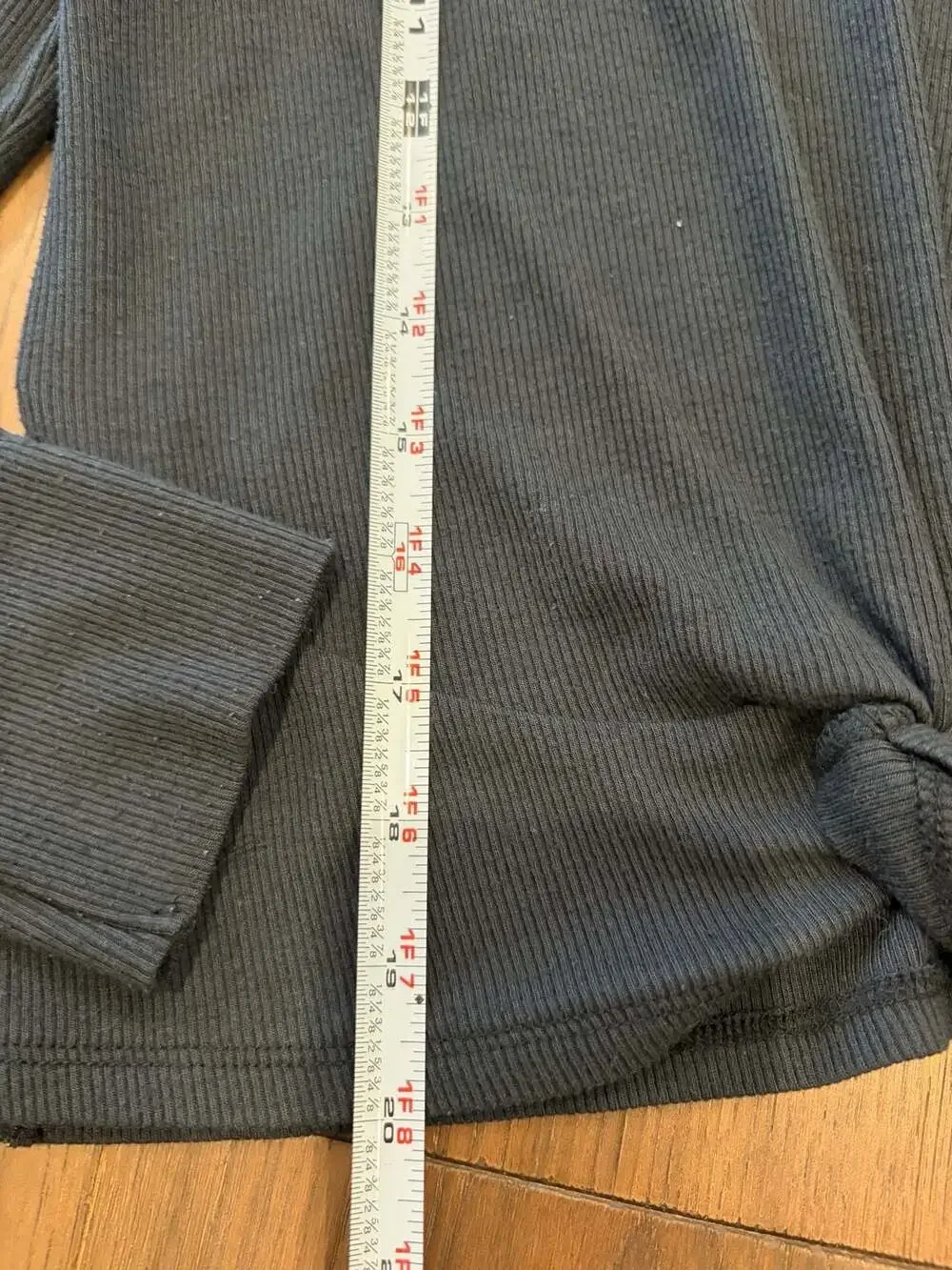 abercrombie kids Black Ribbed Long Sleeve Twist Front Top Size 13/14